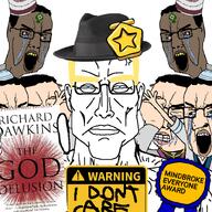 aryan big_nose christianity clothes fedora hat islam judaism kippah nigger rbook richard_dawkins slut_for_bjc subvariant:perceptive_chud teeth text the_god_delusion variant:chudjak // 799x799 // 378.8KB
