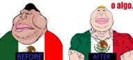 aryan before_after blue_eyes buff fat flag:mexico meta:tagme mexico or_something satoko_houjou(namefag) shitoko spanish_text subvariant:chudjak_front subvariant:meximutt_front3 subvariant:muscular_chud variant:chudjak variant:meximutt white_skin yellow_hair // 1880x849 // 320.5KB