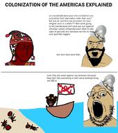 3soyjaks beard conquistador flag glasses its_over meta:tagme morion negro open_mouth ship spain stubble subvariant:cobson_front text variant:cobson variant:gapejak variant:soyak // 800x903 // 252.1KB