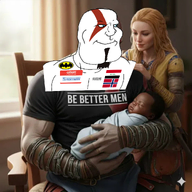 baby be_better_men cuck god_of_war god_of_war_ragnar&ouml;k kratos meta:ai_generated meta:namefags meta:tagme nigger_baby subvariant:mexiaryan variant:meximutt warrior-z_(user) // 1080x1080 // 1.1MB