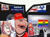 2024 american_flag amerimutt anime blacked communism computer democrat democratic_party discord donald_trump flag flag:gay_gadsden flag:israel flag:nazbol flag:united_states israel israeli_flag judaism lgbt maga nazbol pictureture red_hat reddit speech_bubble star_of_david subvariant:impish_amerimutt variant:bernd variant:chudjak variant:impish_soyak_ears wallpaper // 1000x747 // 692.7KB