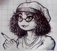 artist:sleep_chvd avengers beanie blush brown_shirt clothes eyelashes girl glasses hair hat holding_object necktie nentendo_switch soy soylent soylent_(cacao) subvariant:soyniqua teeth variant:soytan video_game videogame videogames white_background woman // 1200x1077 // 229.9KB