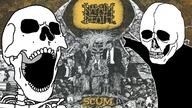 2soyjaks arm closed_mouth grindcore hand house mcdonalds napalm_death open_mouth pointing ruins scum_(napalm_death) series:skeletonjaks skeleton skull soyja variant:gapejak variant:two_pointing_soyjaks zombie // 1280x720 // 314.9KB