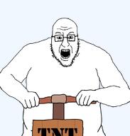 blart bomb dynamite explosive glasses open_mouth soyjak stubble tnt variant:blartjak // 876x921 // 24.1KB