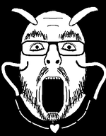 asriel_dreemurr black_background glasses low_quality screaming stubble undertale variant:flartson // 410x524 // 10.1KB