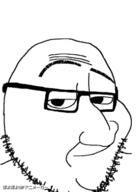 animated glasses ponpon poyopoyo smile smug soyjak stubble variant:smugjak // 287x400 // 267.4KB