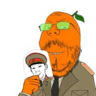 beard communism disguise eyebrows froot grin mask military_uniform orange_skin smirk stubble tinted_glasses variant:gapejak variant:kuzjak // 1280x1280 // 636.6KB