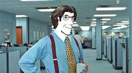 clothes glasses necktie office office_space smile soyjak stubble suit variant:smilejak // 1200x670 // 825.8KB