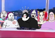 bloodshot_eyes crying doomer_girl france obese olympics open_mouth paris rope soyjak suicide the_last_supper tongue tranny variant:bernd variant:unknown wojak // 1170x805 // 173.8KB