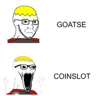 2soyjaks angry archaism arm badge closed_mouth clothes coinslot glasses goatse hair hand hands_up nate open_mouth place_japan soyjak soyjak_party stubble subvariant:wewjak text variant:soyak yellow_hair // 960x960 // 119.8KB