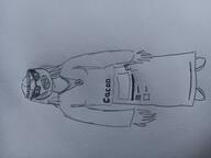 avengers beanie blue_eyes blushing brown_shirt cute cute_girl girl glasses nentendo_switch soy soylent soylent_(cacao) traditional_media variant:soytan white_skin woman // 4080x3060 // 2.6MB