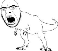 dinosaur extinct open_mouth series:animaljaks stubble trex tyrannosaurus tyrannosaurus_rex variant:cobson // 1200x1060 // 119.9KB