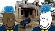 2soyjaks black_skin cap clothes detroit_lions football frown gun hat holding_object irl_background michigan no_eyebrows small_eyes smile soyjak stubble subvariant:michijak subvariant:wholesome_soyjak variant:gapejak // 1280x720 // 1.2MB