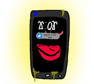 artist:ploot big_lips bloodshot_eyes glowing goo message phone queen_of_spades red_eyes red_lips smartphone spade star_of_david subvariant:jartycuck telegram thrembo time trend:jartycuck variant:chudjak // 457x406 // 84.5KB