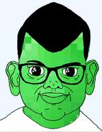 closed_mouth ear emerald emerald_(namefag) glasses green_skin hair looking_at_you meta:namefags self_insert series:emeraldjaks smile template transparent_background variant:brandon // 864x1113 // 258.6KB