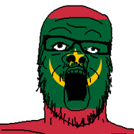 country flag flag:mauritania glasses mauritania mustache open_mouth soyjak star_(symbol) star_and_crescent stubble variant:a24_slowburn_soyjak // 454x498 // 12.7KB