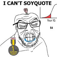 angry award badge brainlet clenched_teeth closed_eyes glasses its_over mustache retard soyjak soyquote stubble text variant:feraljak // 1024x1024 // 315.0KB