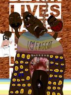 3_heads 3soyjaks ack award beard big_eyes big_lips black_lives_matter black_skin black_tongue brown_skin buck_teeth cacao clothes cockroach cockroach_leg decarlos_brown_jr dreads fag faggot flag:minor_attracted_person flag:transgender_pride_flag glasses hanging i_love joshua_ryne_goldberg long_nails long_nose long_tongue low_iq meta:namefags moonmetropolis_(user) nails negroid nigger nintendo nintendo_switch poop poopy rope rotten_brain rotten_teeth satoko_fans_arent_white_(namefag) shitskin slop slopjak sloppy small_brain soy soylent subvariant:patrick tongue variant:bernd variant:coinjak variant:goldberg variant:soytan video_game waving yellow_eyes // 1536x2048 // 3.5MB