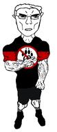 anti_furry buff clothes flag flag:anti_furry hair soyjak subvariant:chudjak_front subvariant:unbotheredchud variant:chudjak vein // 549x1268 // 63.3KB