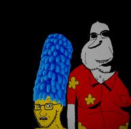 concerned evil family_guy glenn_quagmire hair hawaiian_shirt marge_simpson rape subvariant:hornyson the_simpsons variant:cobson variant:soyak yellow_skin // 1584x1547 // 564.3KB