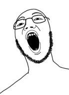 glasses open_mouth soyjak stubble variant:mongoljak // 939x1293 // 53.2KB