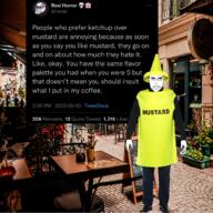 angry arm clothes full_body glasses hand hat irl_background leg mustard soyjak subvariant:pol_face text twitter variant:chudjak // 1000x1000 // 1.4MB