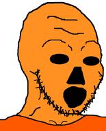 clothes no_eyes no_glasses no_nose no_teeth open_mouth orange_shirt orange_skin pumpkin random spooky stubble variant:soyak // 644x800 // 8.0KB