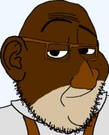 animal bobo_the_sharty_janny brown_skin glasses janny monkey smile smug soyjak stubble variant:smugjak // 628x772 // 34.2KB