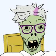 broken_glasses clothes computer computer_scientist_(plants_vs_zombies_garden_warfare_2) glasses green_skin grey_hair hair missing_teeth open_mouth plants_vs_zombies plants_vs_zombies_garden_warfare plants_vs_zombies_garden_warfare_2 purple_glasses rotten_teeth soyjak stubble suit transparent_background variant:casnatus yellow_sclera zombie // 800x800 // 21.5KB
