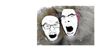 3soyjaks animal animated basement_jaxx byonbyon closed_eyes closed_mouth glasses headphones looking_at_you monkey music mustache open_mouth poyopoyo smile stubble text variant:cobson variant:feraljak variant:gapejak video // 854x480, 22.6s // 4.7MB