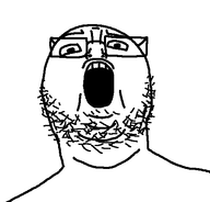 double_chin glasses open_mouth stubble teeth variant:checkscammingnigger // 499x477 // 9.1KB