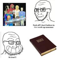 alien bible smile soyjak stubble text variant:soyak // 680x680 // 417.9KB