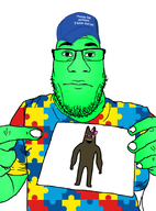 artist:jones autism bambaleena banbaleena clothes emerald_(namefag) glasses green_skin hat meta:namefags meta:not_oc paper please_be_paitent_i_have_autism pointing puzzle puzzle_piece shitskin stubble subvariant:nuplier subvariant:soyniqua variant:markiplier_soyjak variant:soytan // 676x913 // 292.2KB