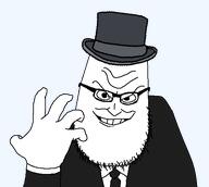 black_suit clothes hand hat necktie smile suit suit_and_tie top_hat variant:syndromejak white_shirt white_skin // 557x500 // 10.0KB