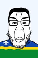 closed_mouth flag flag:flevoland fleur-de-lys flevoland glasses hair lips merge netherlands neutral soyjak stubble subvariant:chudplier transparent transparent_background variant:chudjak variant:markiplier_soyjak // 600x900 // 25.9KB