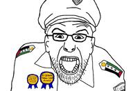 award closed_mouth clothes ear empathy flag flag:palestine glasses hasan_piker hat looking_at_you police police_hat police_uniform queen_of_spades soyjak stubble text variant:policejak // 1600x1100 // 167.4KB