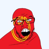 angry flag flag:niigata glasses hair japan looking_at_you mustache niigata open_mouth soyjak stubble teeth todofuken transparent_background variant:feraljak // 1500x1500 // 130.2KB