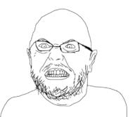 angry clenched_teeth closed_mouth ear glasses soyjak stubble variant:unknown // 800x697 // 71.1KB