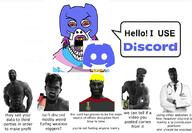 award badge beard bloodshot_eyes clothes crying discord doctor gigachad glasses hair islam nate open_mouth purple_hair soy soyjak soylent soylent_(cacao) soylent_(strawberry) stubble text tranny variant:feraljak_front yellow_hair // 1072x740 // 341.6KB