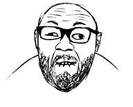 art beard biting_lip cross_eyed drawfag drawing ear glasses soyjak stubble variant:cirrus // 503x403 // 82.0KB