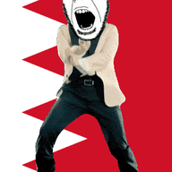 angry animated bahrain country dance flag gangnam_style glasses open_mouth soyjak stubble variant:cobson // 300x460 // 503.4KB