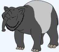 animal ear full_body grey_skin series:animaljaks smile soyjak stubble tapir trunk variant:impish_soyak_ears // 1121x980 // 60.4KB