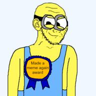 again award bear big ear eyes googles half_naked meme minion mouth_closed nose smile soyboy soyjak torso variant:soyak // 600x600 // 16.4KB