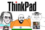 3soyjaks acne beard bloodshot_eyes flag flag:india glasses hair lipstick luke_smith lute obese open_mouth someordinarygamers stubble subvariant:branigger text thinkpad tranny variant:brandon variant:meximutt variant:mutaharjak variant:soyak // 1995x1329 // 823.5KB