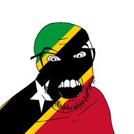 angry country flag glasses jacksepticeye looking_at_you mustache open_mouth saint_kitts_and_nevis soyjak stubble teeth variant:feraljak youtube // 1500x1500 // 32.6KB