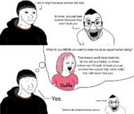 beanie clothes crazed doomer female glasses hair hat incel open_mouth soyjak stubble subvariant:soyak_(crazed) text variant:el_perro_rabioso variant:soyak variant:wojak // 747x638 // 209.1KB