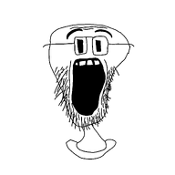 bald beard big_mouth glasses open_mouth revamped_soyjak stubble variant:floweyjak // 1200x1200 // 16.0KB