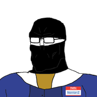 balaclava glasses hello_my_name_is_(sticker) necktie no_ears no_eyes no_mouth nophono subvariant:perceptive_chud variant:chudjak warrior-z_(user) // 799x799 // 17.1KB