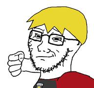 blond fist glasses hair looking_at_you nate nate_higgers punch smug soyjak soyjak_party soyteen stubble template variant:soyak // 700x653 // 69.6KB