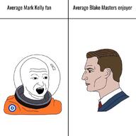 arizona astronaut blake_masters clothes democrat election mark_kelly nordic_chad open_mouth soyjak text united_states variant:soyak // 1080x1080 // 366.0KB